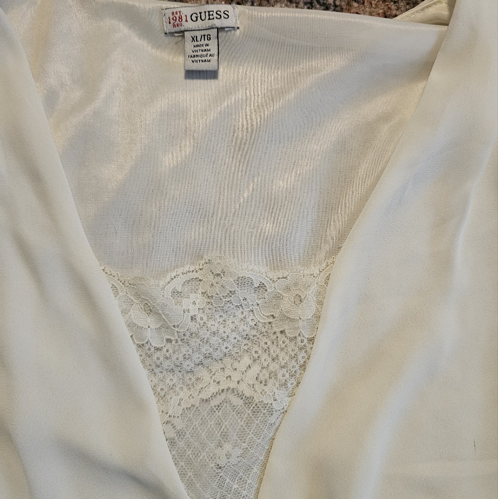 GUESS Women's Ivory Lace Bodysuit